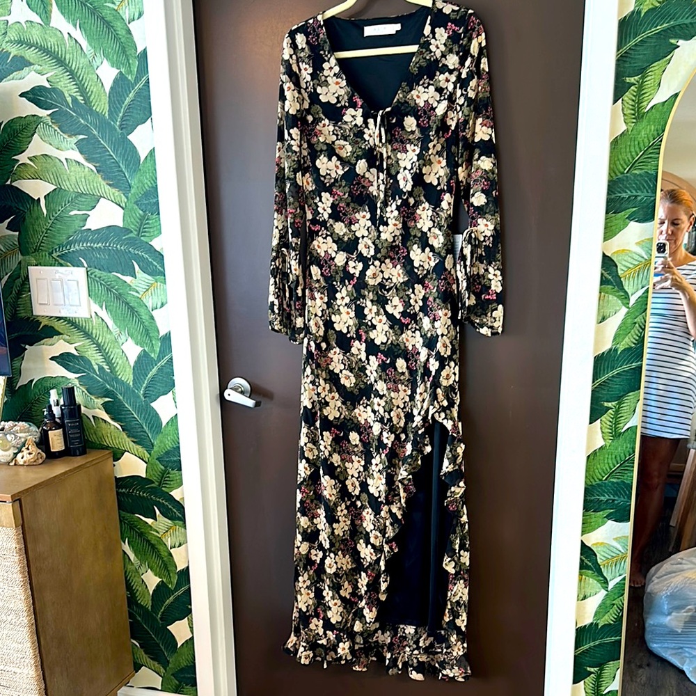 ASTR THE LABEL Floral Long Sleeve Maxi Dress NEW sz L - Picture 6 of 13